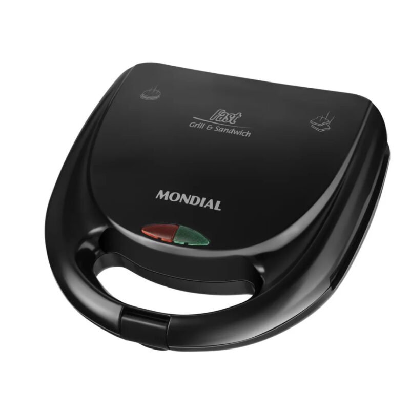 Sanduicheira Grill Antiaderente 750 Watts Preta S-12 Mondial Cor Preto