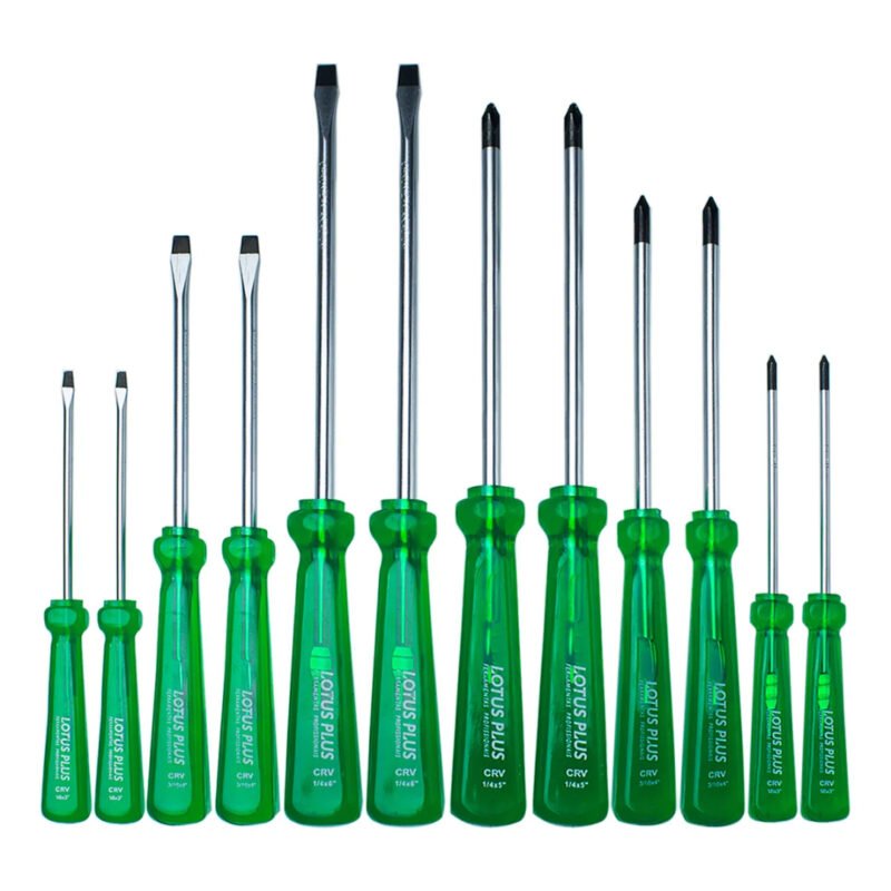 Jogo 12 Chave De Fenda E Phillips Pro Imantado Profissional