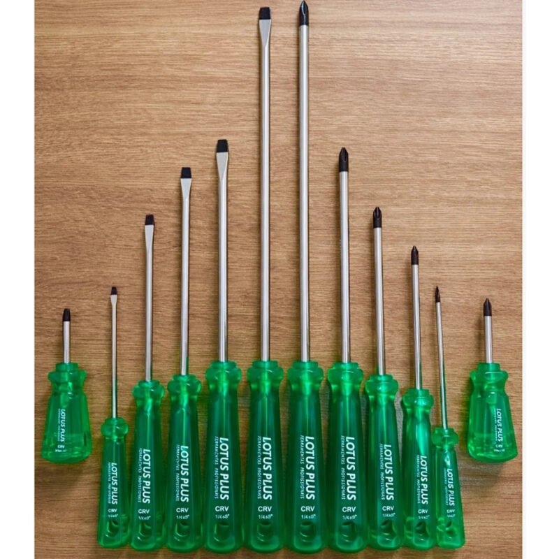 Jogo Chave De Fenda E Phillips Pro Imantado 12 Peças