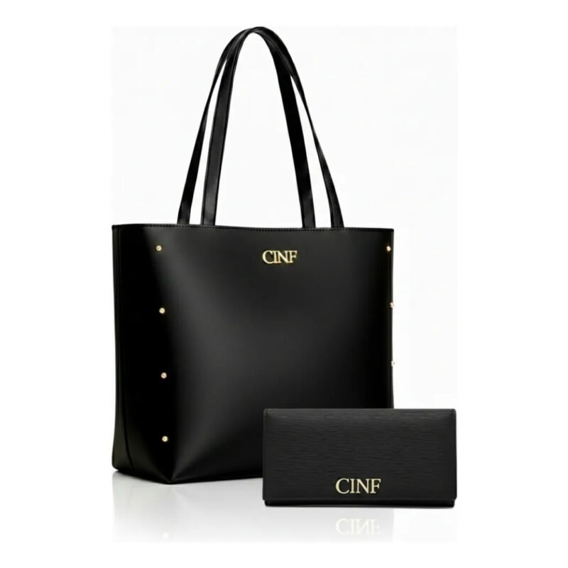 Kit Bolsa Feminina 2 Peças Sacola Grande De Ombro E Carteira