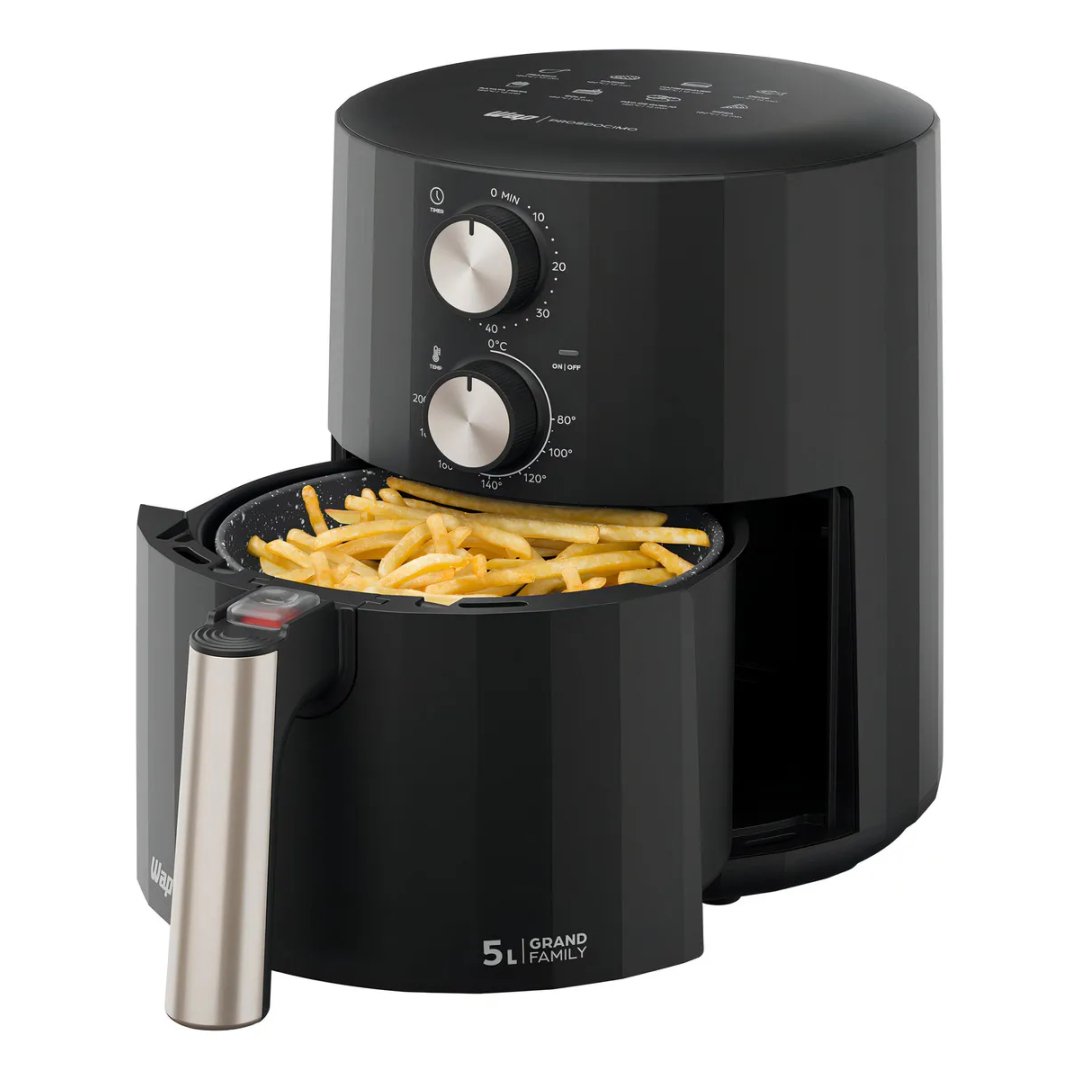 Fritadeira Elétrica Antiaderente WAP Air Fryer Grand Family 5 Litros 1500W