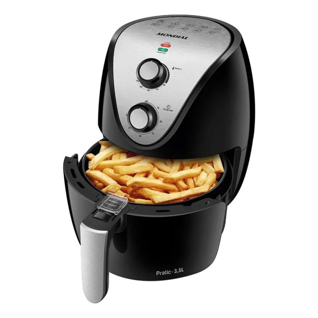 Mondial AF-30-I fritadeira elétrica air fryer sem óleo 3,5L cor preto e inox