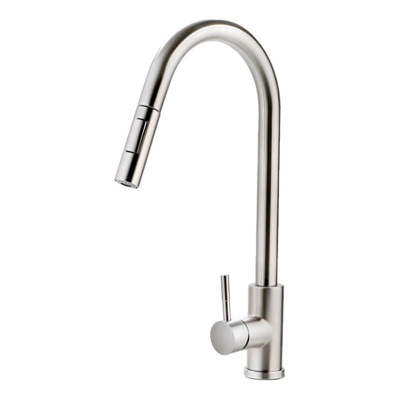 Pingoo.casa torneira para cozinha gourmet misturador monocomando iriri prata