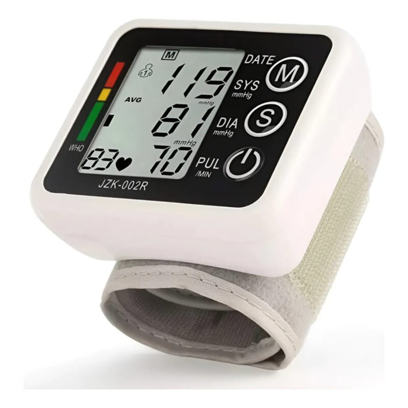 Medidor Pressão Digital De Pulso Com Voz Monitor Inteligente Branco