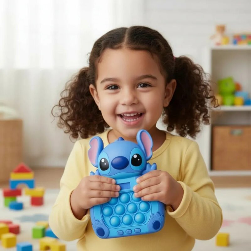 Brinquedo Pop It Stitch Educativo Gamer Infantil Com Luz