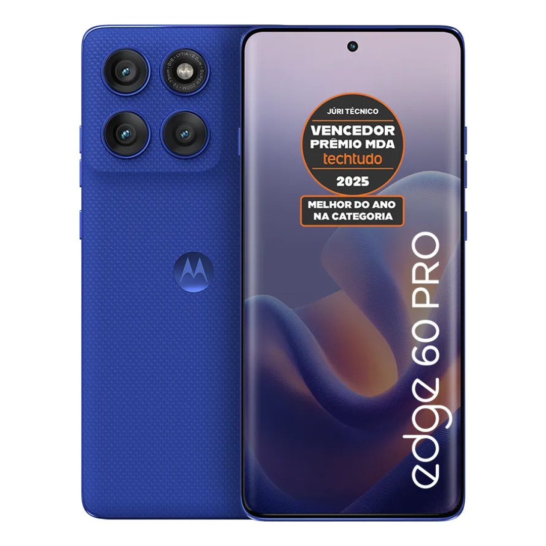 Smartphone Motorola Edge 60 Pro 5g – 256gb 24gb (12gb Ram+12gb Ram Boost) Tela Quad-curve Moto Ai 50mp Sony Camera Ultrarresistencia Militar Ip68 + Ip69 – Azul