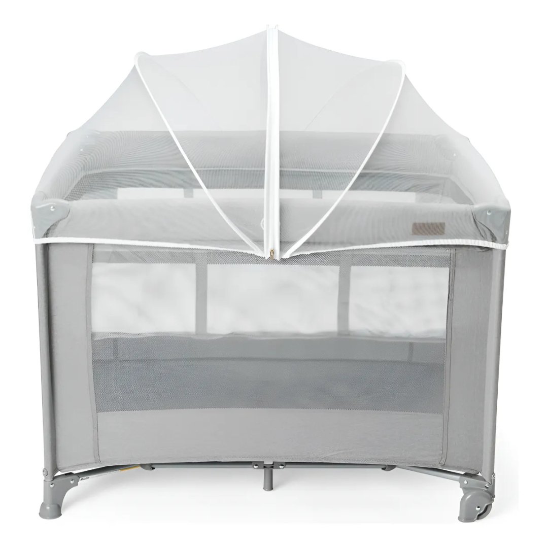 Berço Portátil Infantil Cercado 0-15kg Lazy Maxi baby – Cinza