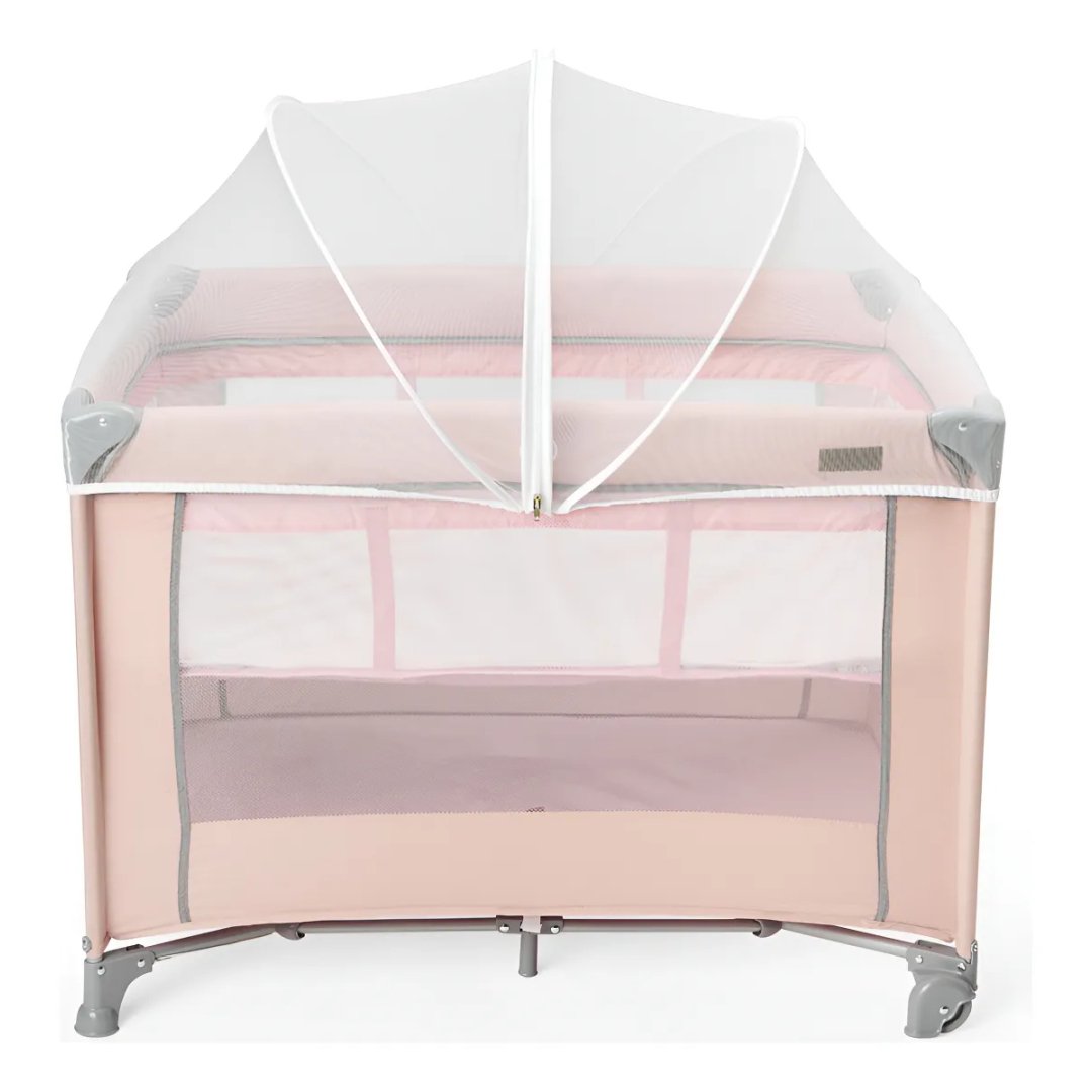 Berço portátil infantil cercado 15kg Lazy MaxiBaby cor rosa