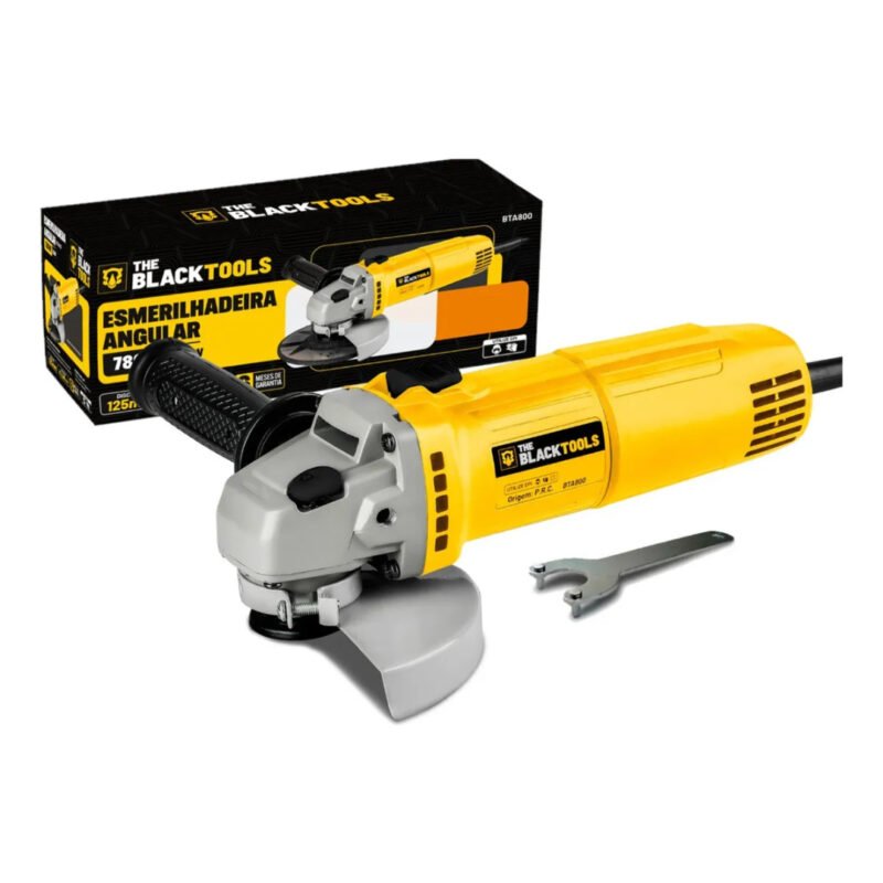 Esmerilhadeira Lixadeira Angular 780w 115mm 4.1/2 11000rpm Bta800 The Black Tools