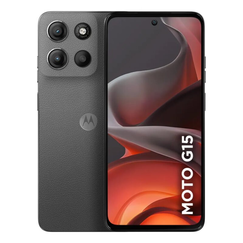 Smartphone Motorola Moto G15 – 256gb 12gb (4gb Ram+8gb Ram Boost) E Camera 50mp Com Ai E Night Vision Bateria De 5200 Mah Tela Fhd+ 6.7 Com Superbrilho Nfc – Grafite