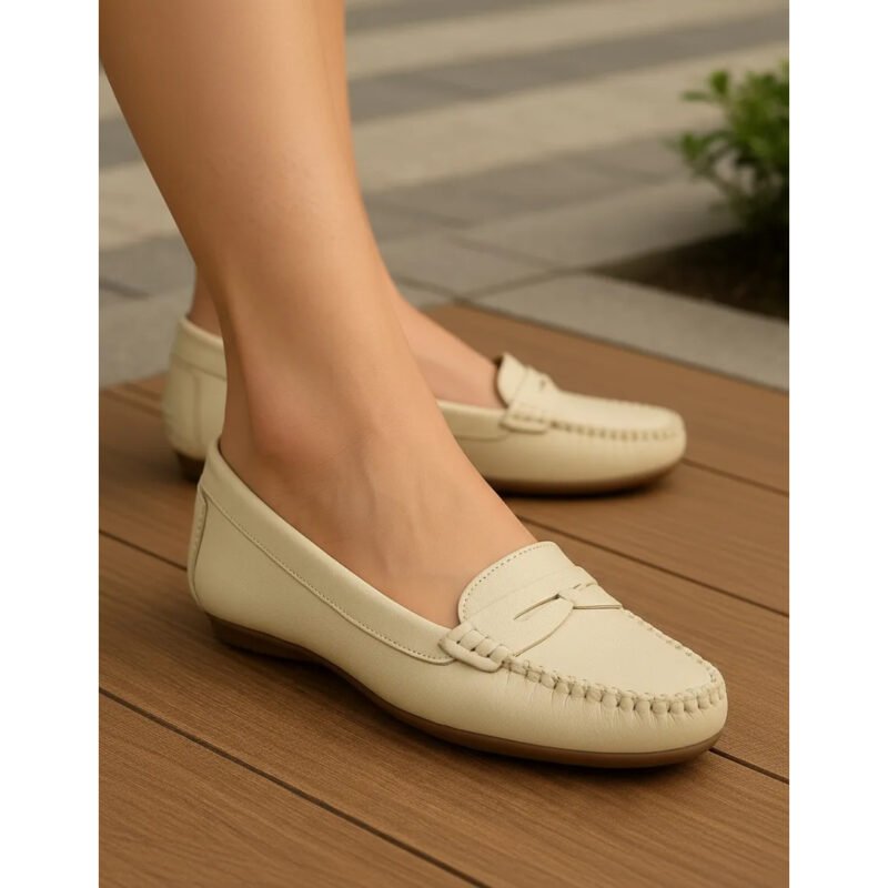 Mocassim Clássico Sapato Sapatilha Feminino Feito Em Couro