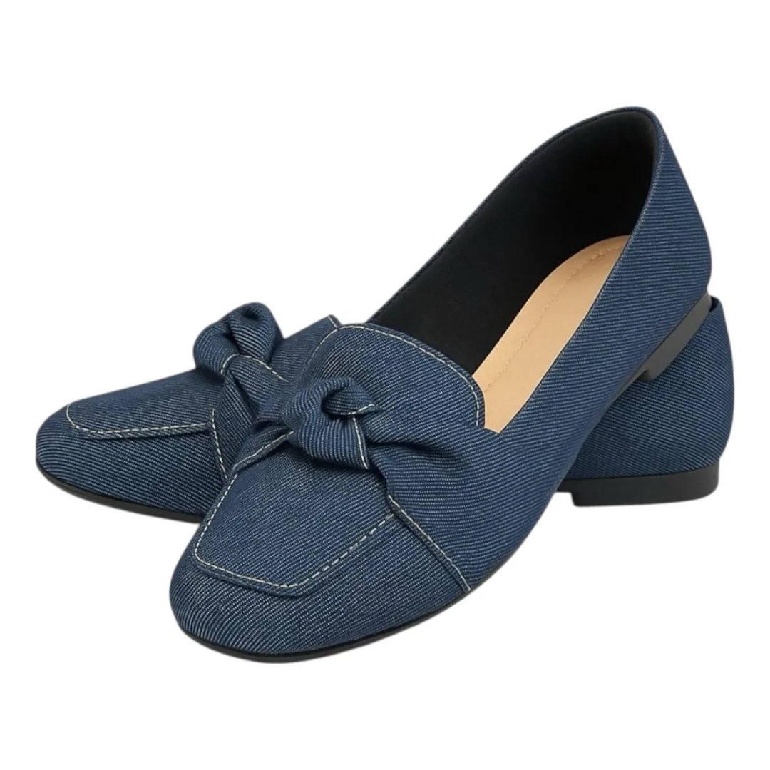 Sapatilha Mocassim Feminino Sapato Bico Quadrado Conforto