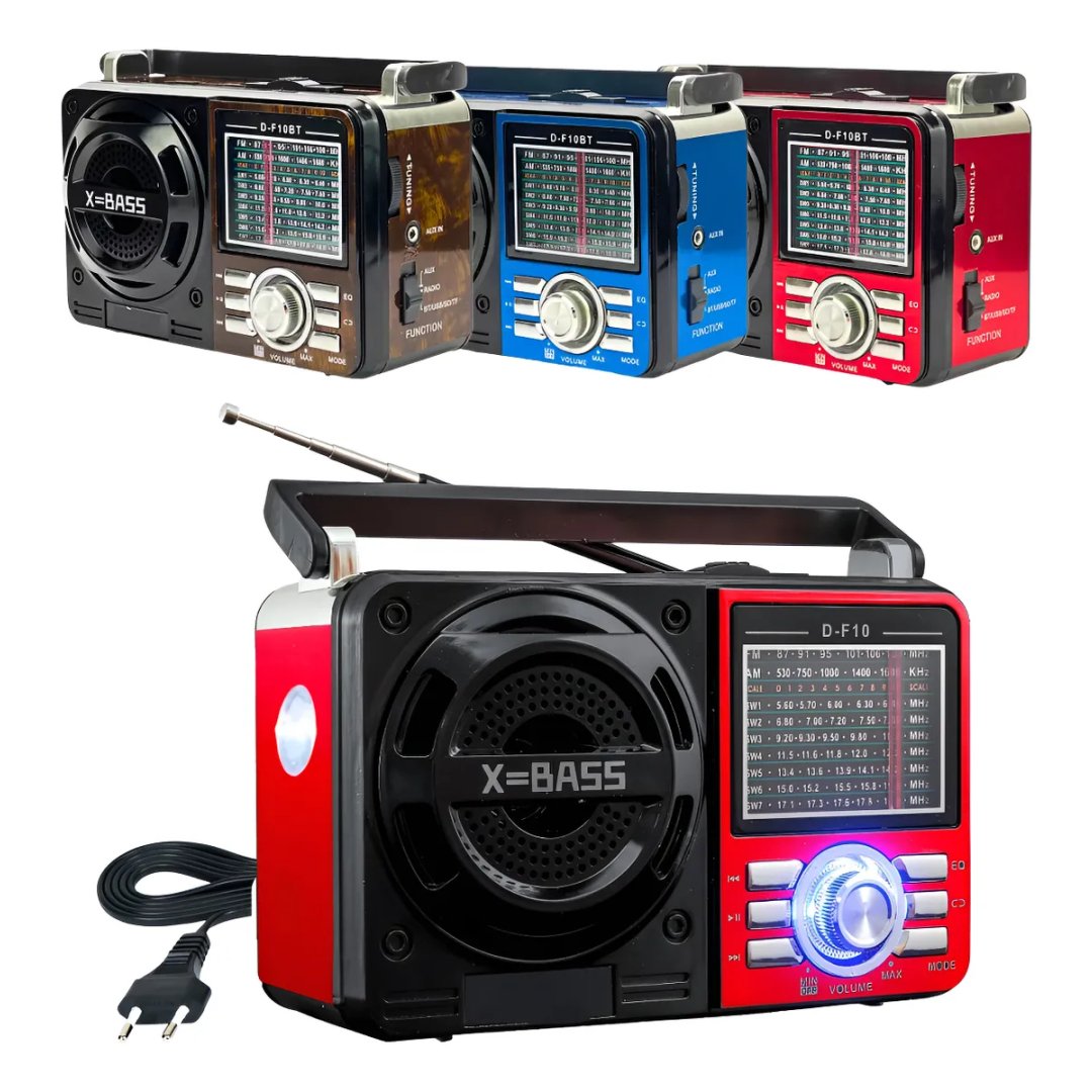 Radio Amfm Retro Antigo Bluetooth Usb Recarregavel Bivolt