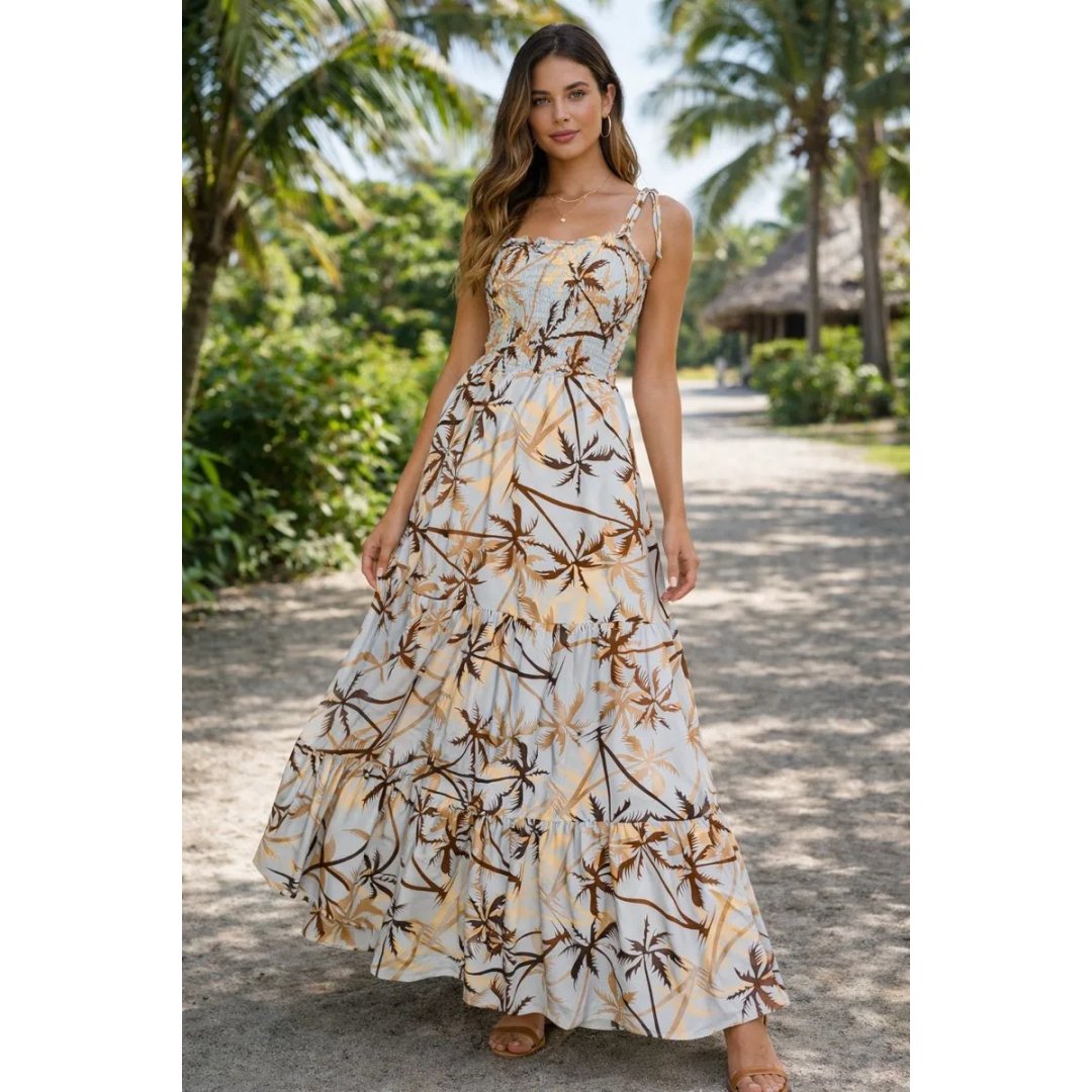 Vestido Longo 3 Marias Detalhe Franzido, Tendência Verão.