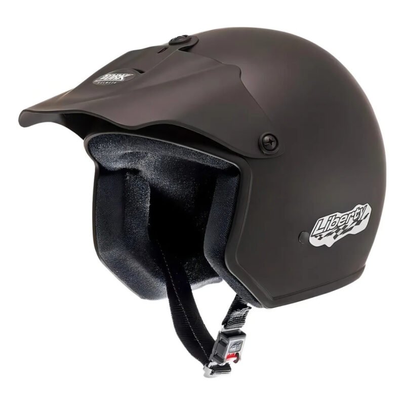 Capacete Para Moto Aberto Pro Tork Liberty Liberty Preto- Cor Preto-fosco Desenho Solid Tamanho do capacete 56