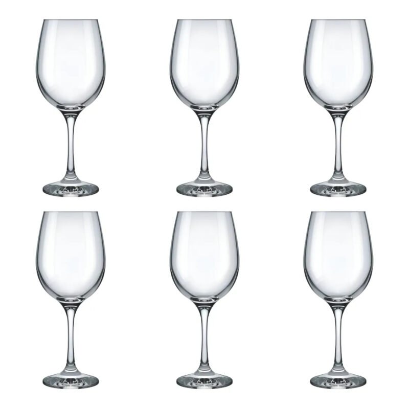 Conjunto De Taças De Vidro Para Vinho/ Água 490 Ml 6 Peças
