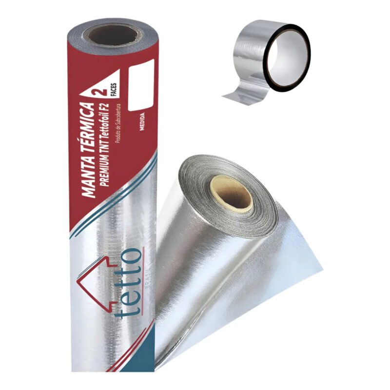 Manta Térmica Dupla Face 50m2 Forro + Fita P/ Emenda