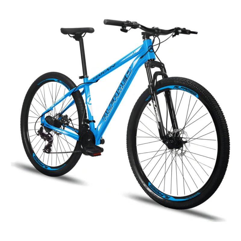 Bicicleta Mountain Bike Alfameq Makan Aro 29 Freio Disco Alumínio Azul