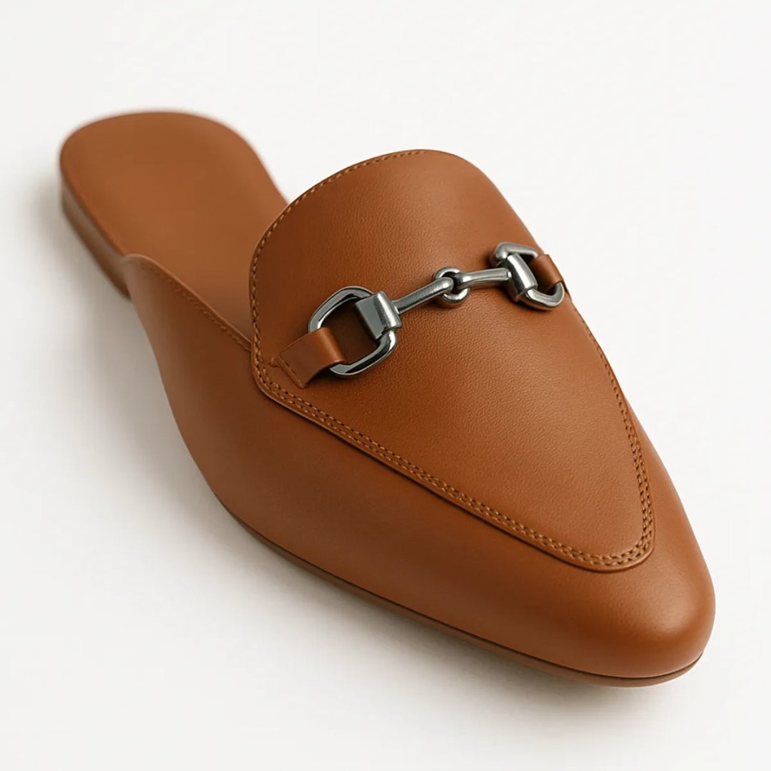 Sapatilha Mule Feminina Com Enfeite Moda Mule Bico Fino