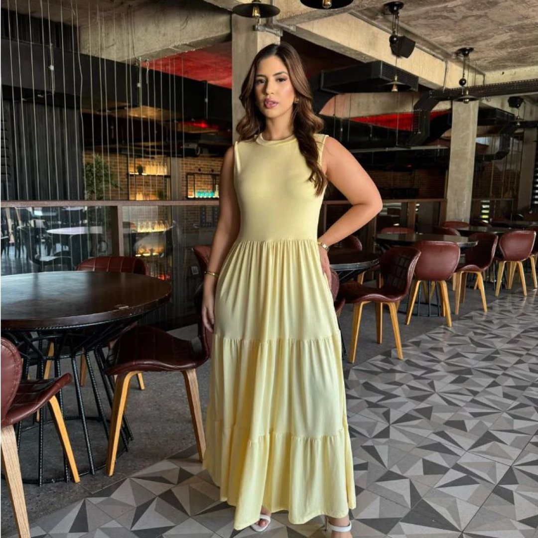 Vestido Longo Suede Veste do 38 ao 44