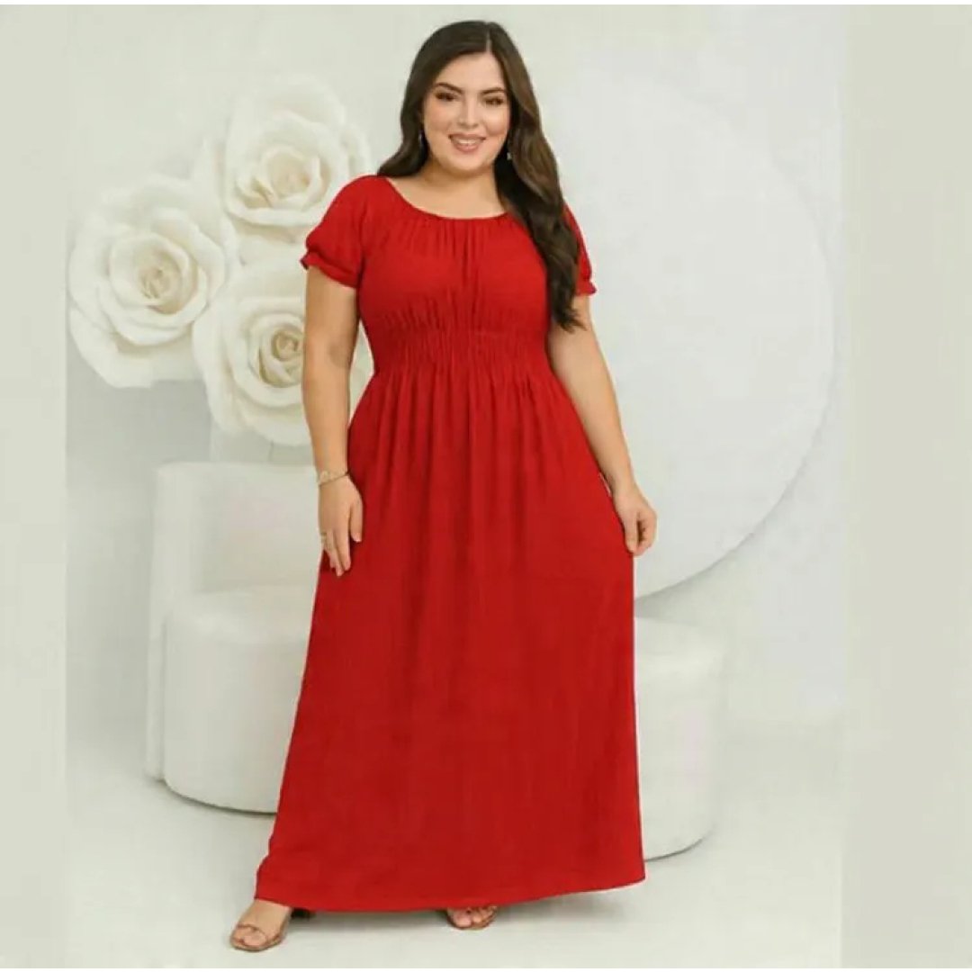 Vestido Longo Evangélico Elegante Soltinho Ciganinha Casual