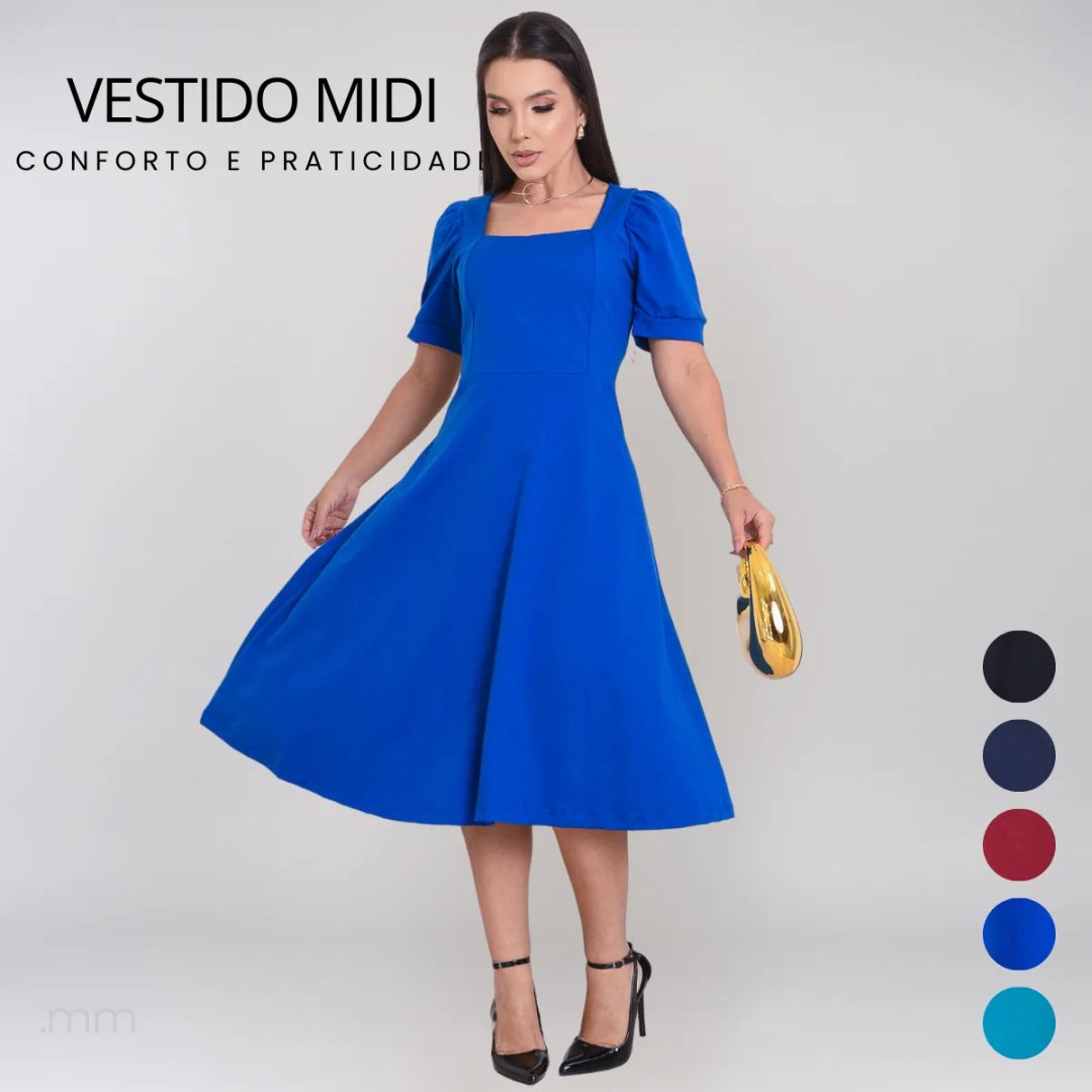 Vestido Feminino Rodado Moda Evangêlica Ccb Casual Conforto