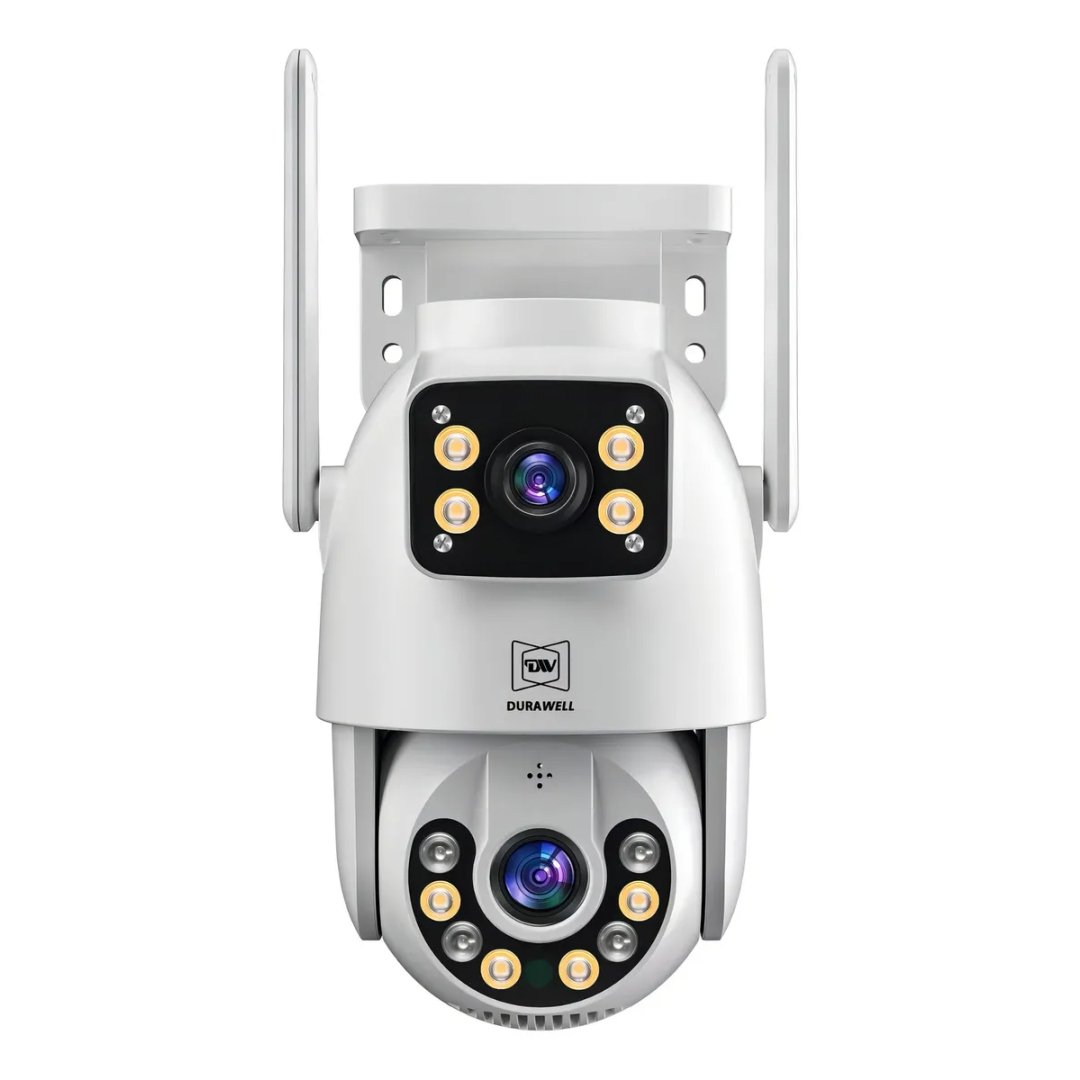 Câmera Lentes Dupla Prova D’água Ip App Yoosee Wifi Externa Cor Branco