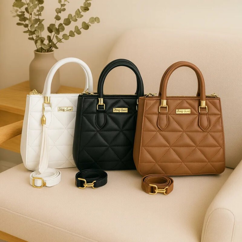 Kit 3 Bolsa Feminina Media Casual Dubai Transversal Shopbag