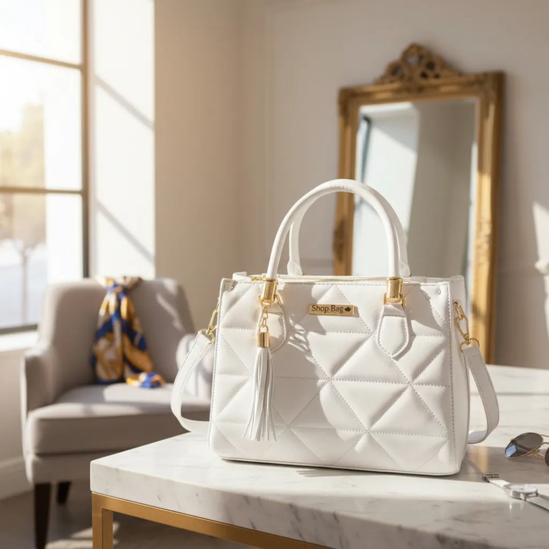 Bolsa Feminina Lorena Transversal Shopbag Dubai Cor Branco