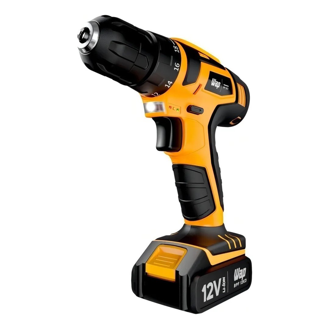 Parafusadeira E Furadeira 12v Wap Bpf 12k3 Com Maleta Amarelo Com Preto 127/220v