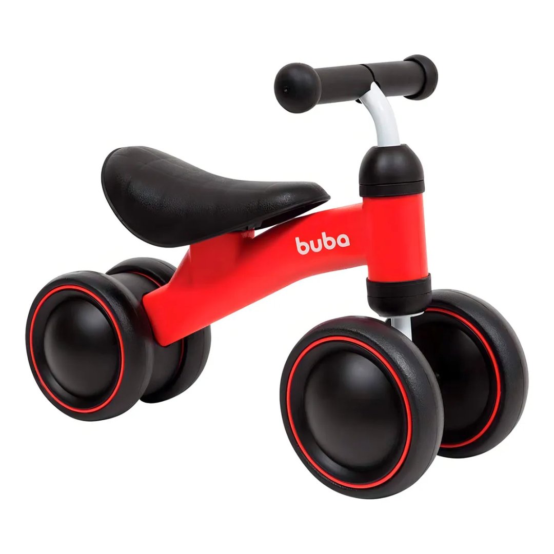 Bicicleta de Equilíbrio Infantil Sem Pedal Vermelho Buba