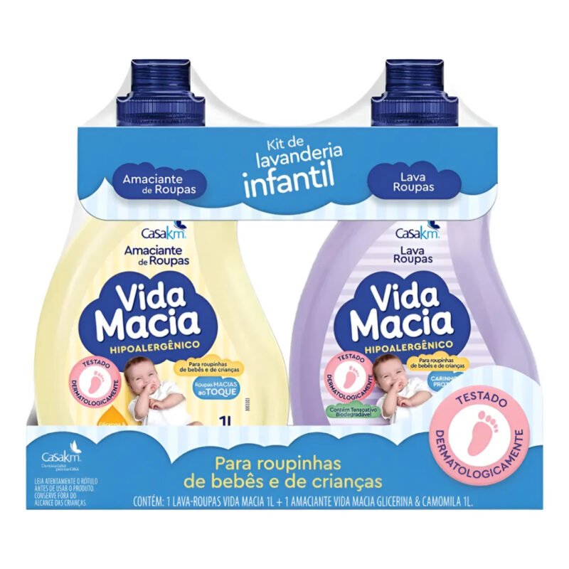 Lava Roupas E Amaciante Camomila Vida Macia 1l Cada