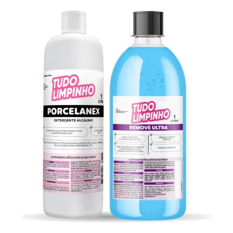 Kit Manutenção Porcelanex + Remove Ultra 1l Tudo Limpinho