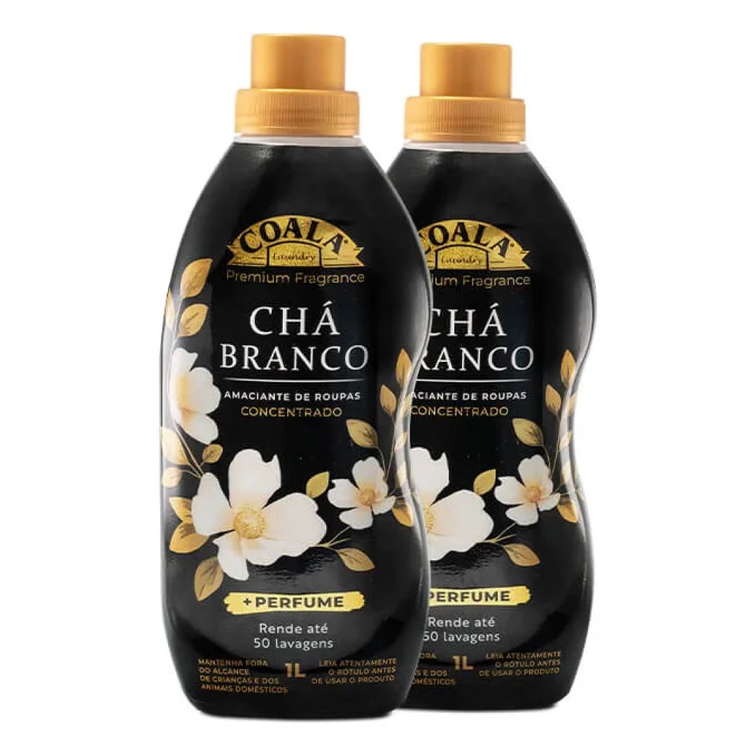Kit 2 Amaciantes Coala Laundry – Chá Branco 1l