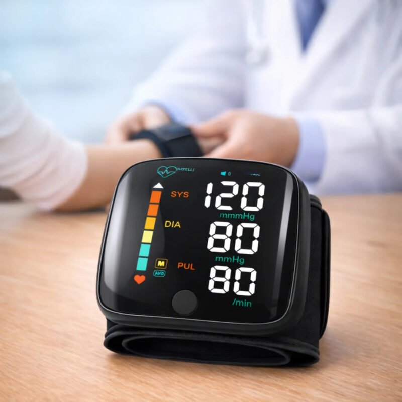 Aparelho Medidor De Pressão Digital Profissional Arterial Elétrico De Pulso Com Voz Em Português Usb Recarregável Medidor Braço Automático Led Comica