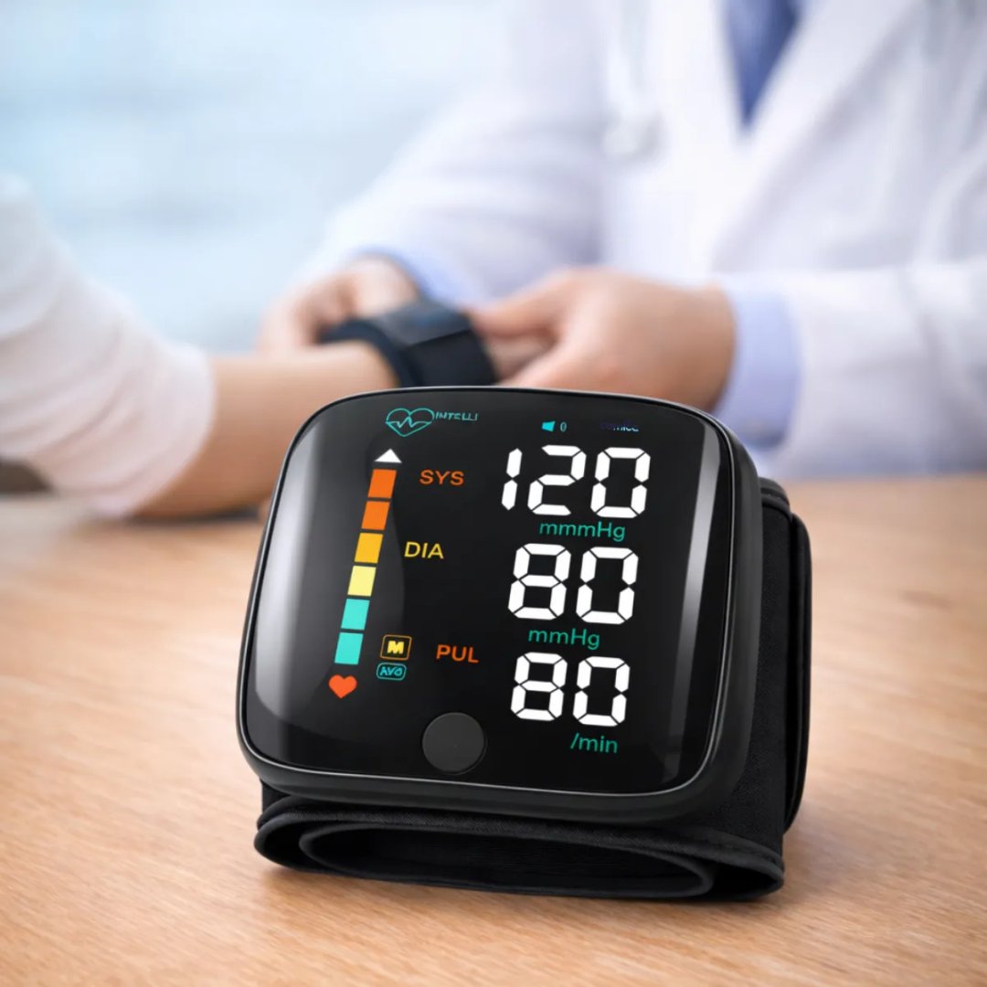 Aparelho Medidor De Pressão Digital Profissional Arterial Elétrico De Pulso Com Voz Em Português Usb Recarregável Medidor Braço Automático Led Comica