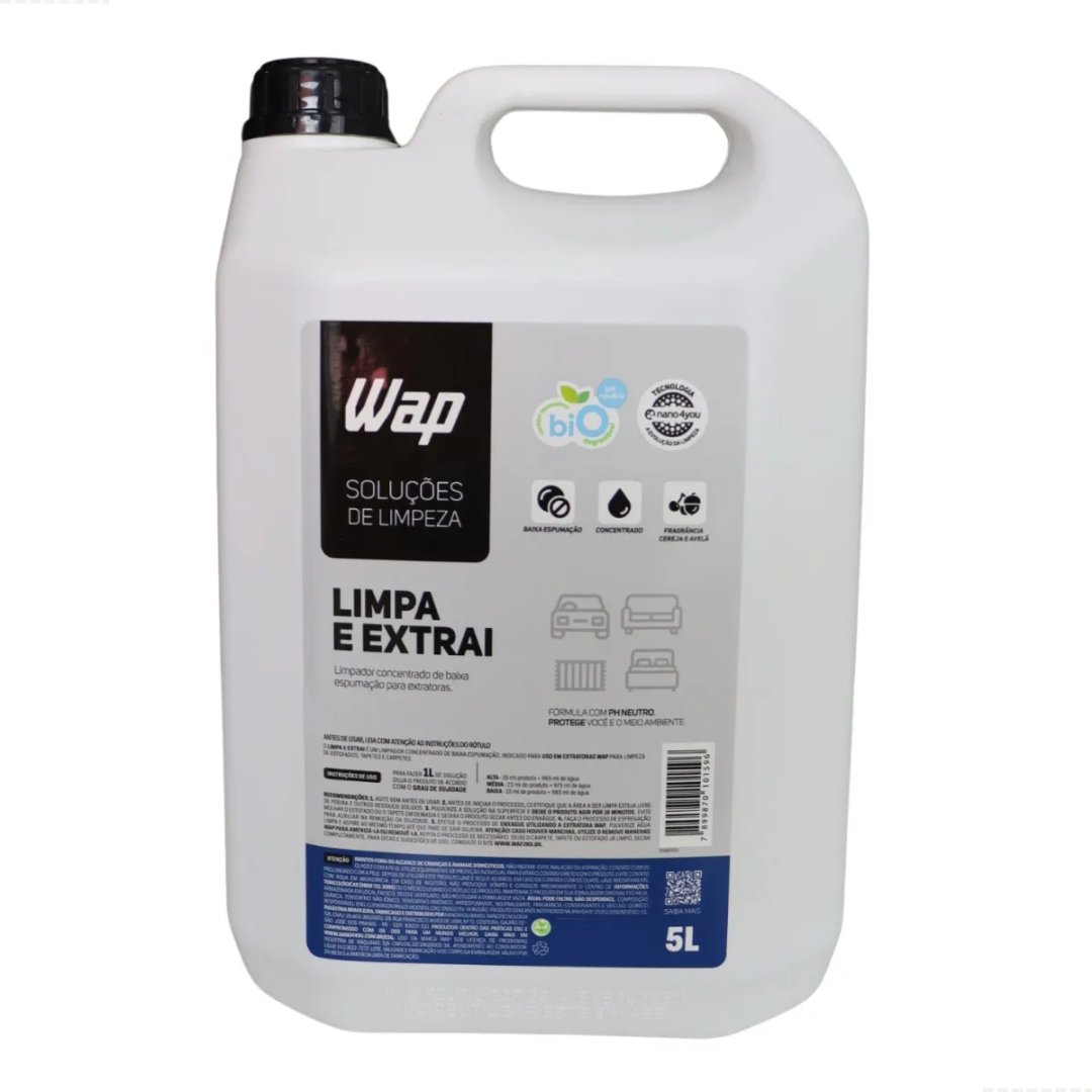 Limpador Detergente Para Extratora Limpa E Extrai 5l Wap