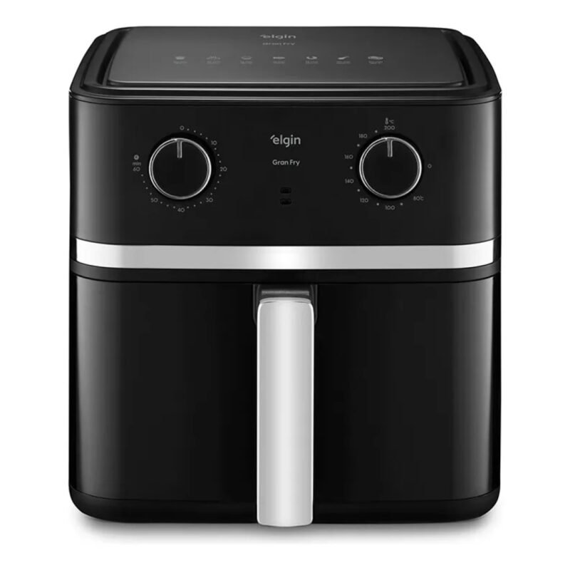 Fritadeira Elétrica Air Fryer Gran Fry Elgin – 8 Litros Preto