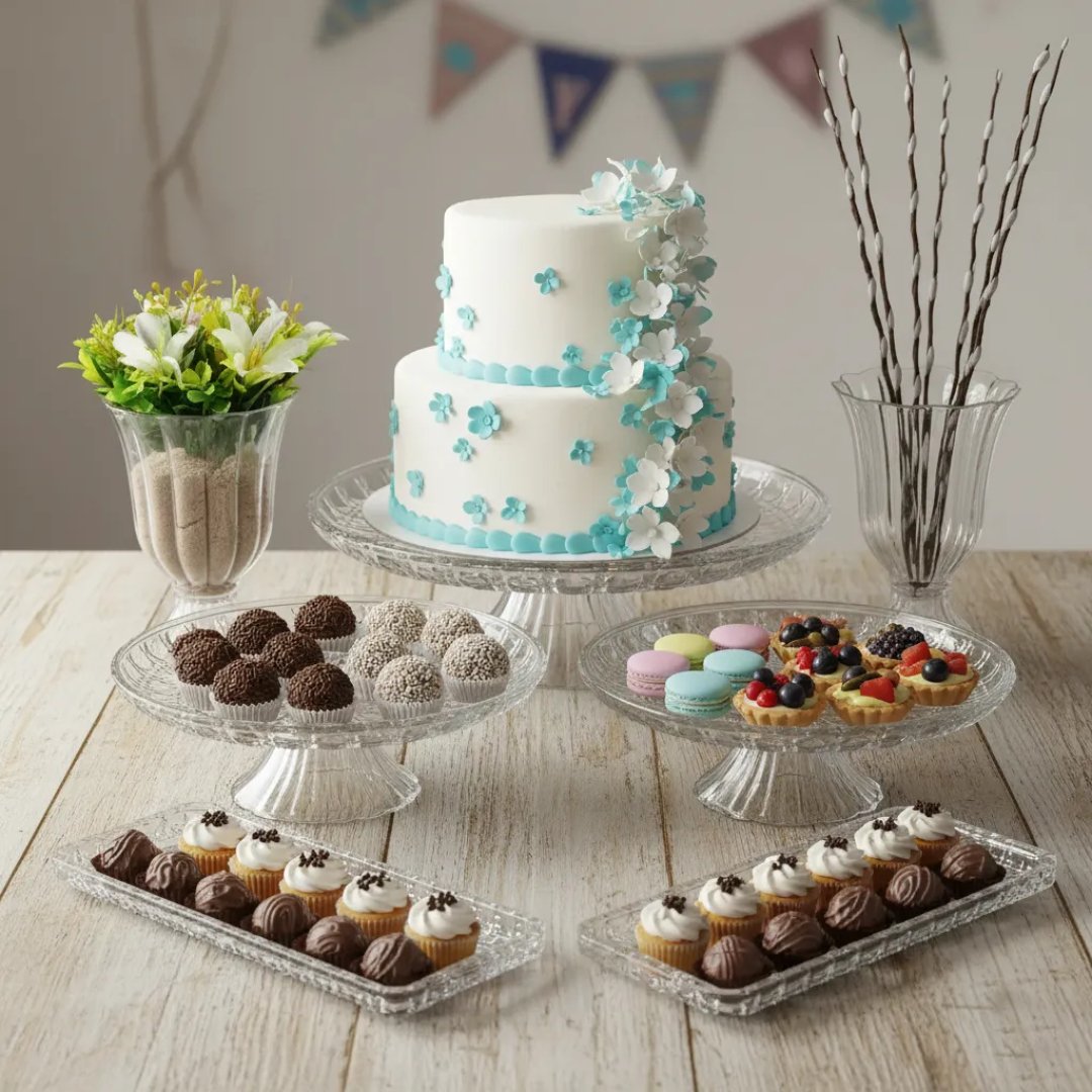 Kit Lapidado – 3 Boleira 23cm+2 Bandeja Lapidado+2 Vaso