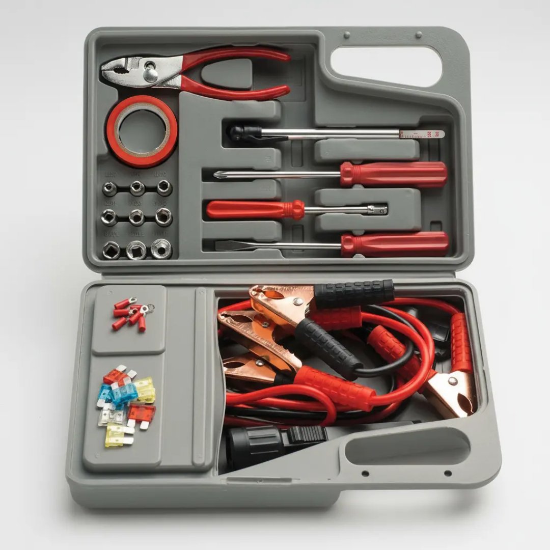 Maleta De Ferramentas Automotiva 32 Pçs Kit Emergência Carro