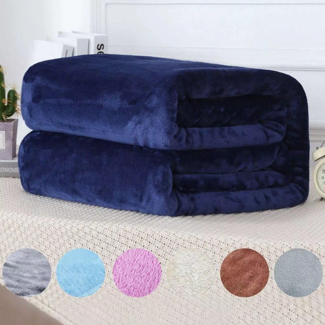 Manta Casal Soft Antialérgica 2,00×1,80Mt Lisa Várias Cores