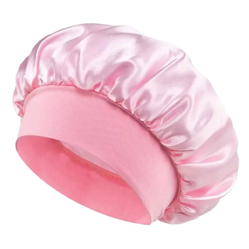 Touca de cetim com Faixa Cor Rosa– Touca de Dormir Antifrizz | Fabricante