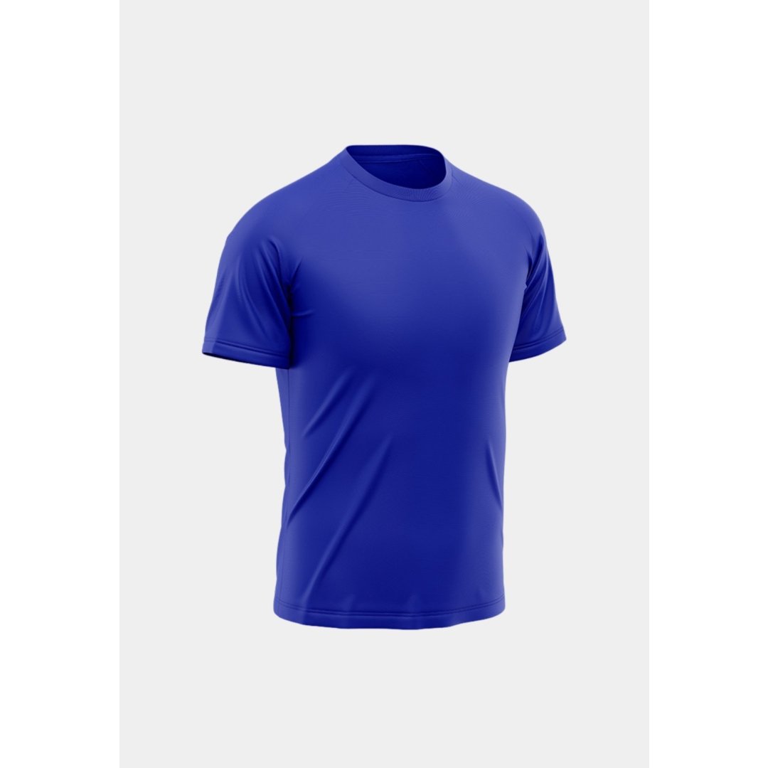 Camiseta Masculina Manga Curta Esporte Fitness Básica Premium Corrida Azul