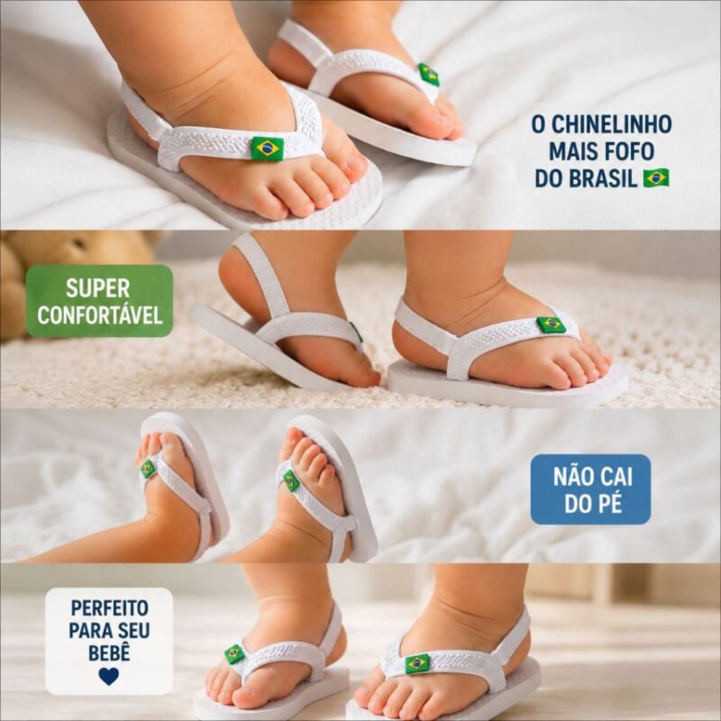 Sandália Chinelo Bebê Antiderrapante Super Confortável Para Primeiros Passos