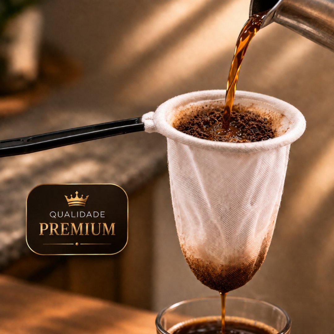 Kit Coador de Café Leite Chá Grande Algodão Cabo Plástico Cozinha Utilidades