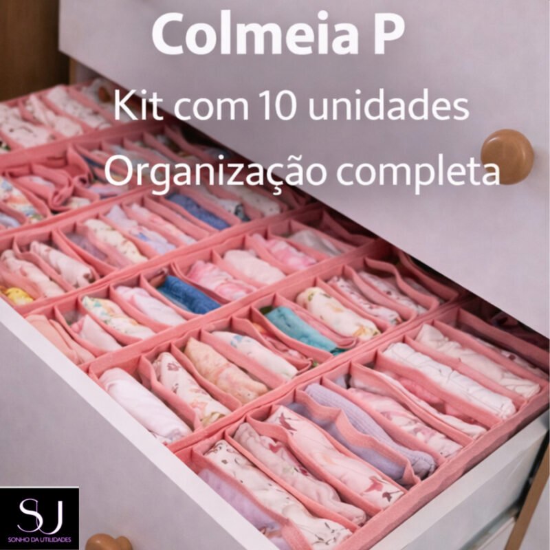Kit 10 Colmeias Organizador Transparentes Rosa P Gavetas, Closet – SU Sonho da Utilidades