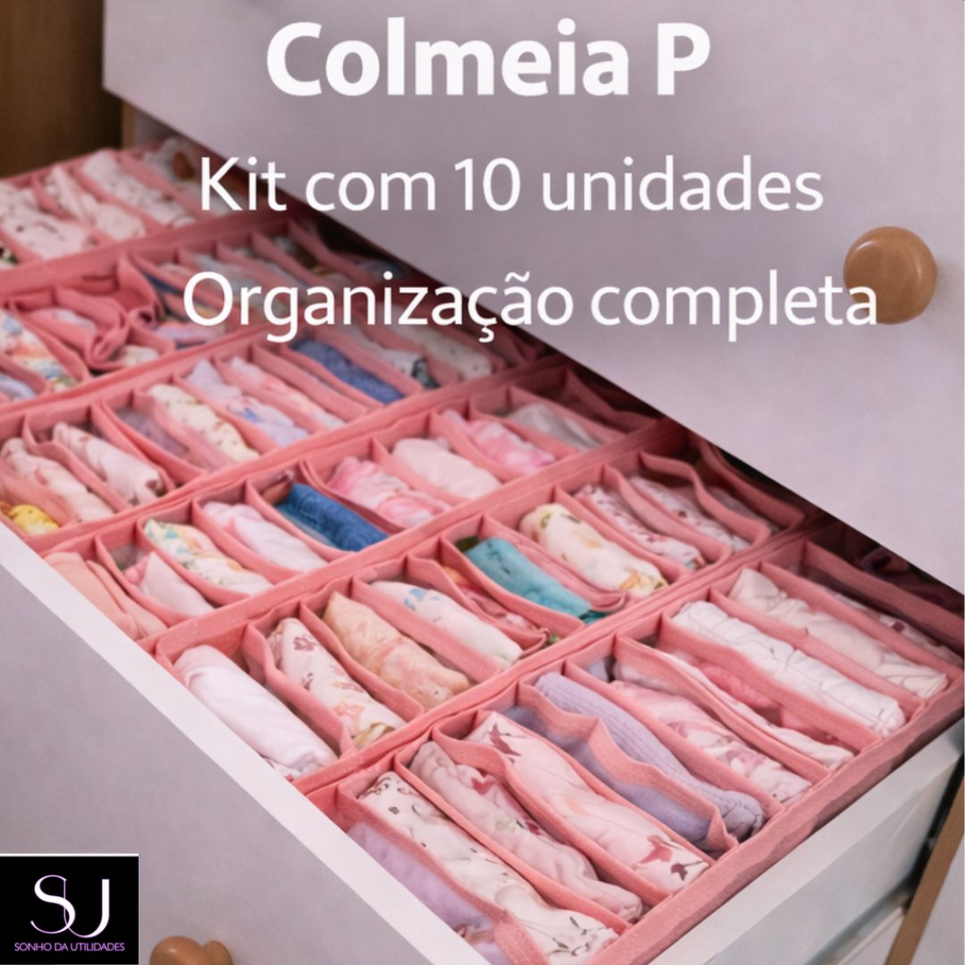 Kit 10 Colmeias Organizador Transparentes Rosa P Gavetas, Closet – SU Sonho da Utilidades