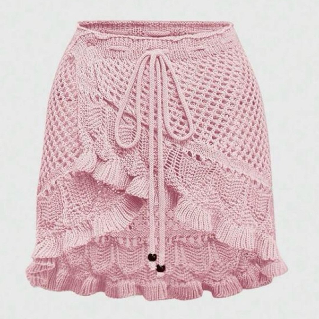 Saída de Praia Saia Crochê Tricot Moda Praia Verão do P ao GG