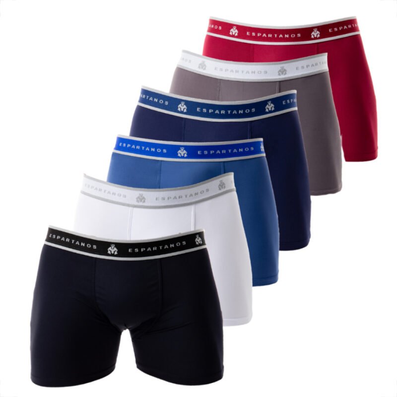 Kit 5 Cuecas Boxer microfibra Masculino Adulto Homem Ciclismo Cueca De Qualidade Lisa