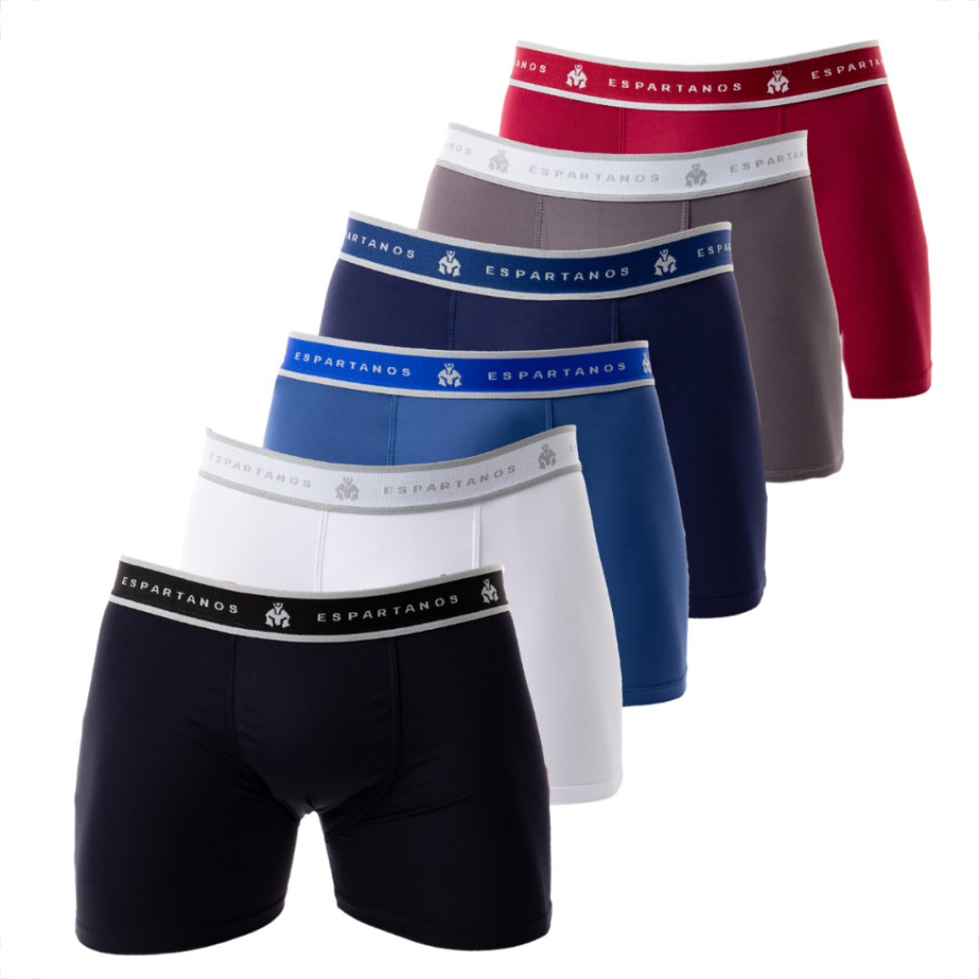 Kit 5 Cuecas Boxer microfibra Masculino Adulto Homem Ciclismo Cueca De Qualidade Lisa